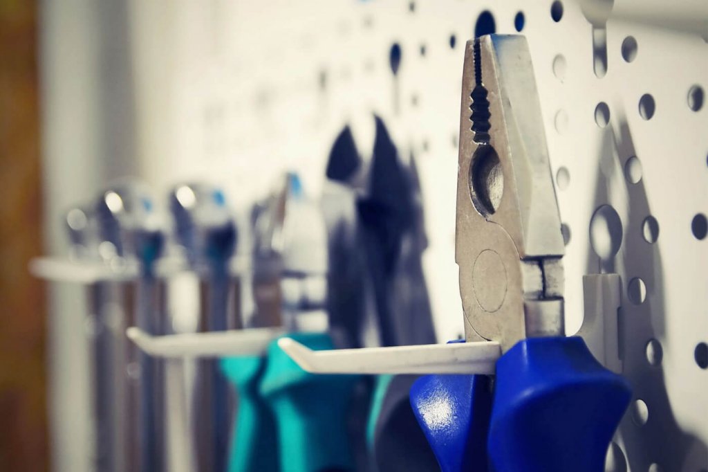 pegboard tool organization